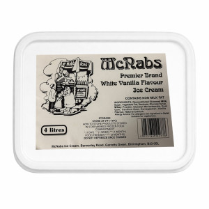  McNABS VANILLA ICE CREAM TUB X 4L