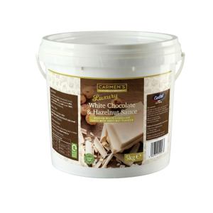 CARMEN'S BELGIAN WHITE CHOCOLATE & HAZELNUT SAUCE X 5KG