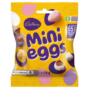 CADBURYS MINI EGGS POUCHES X 74G